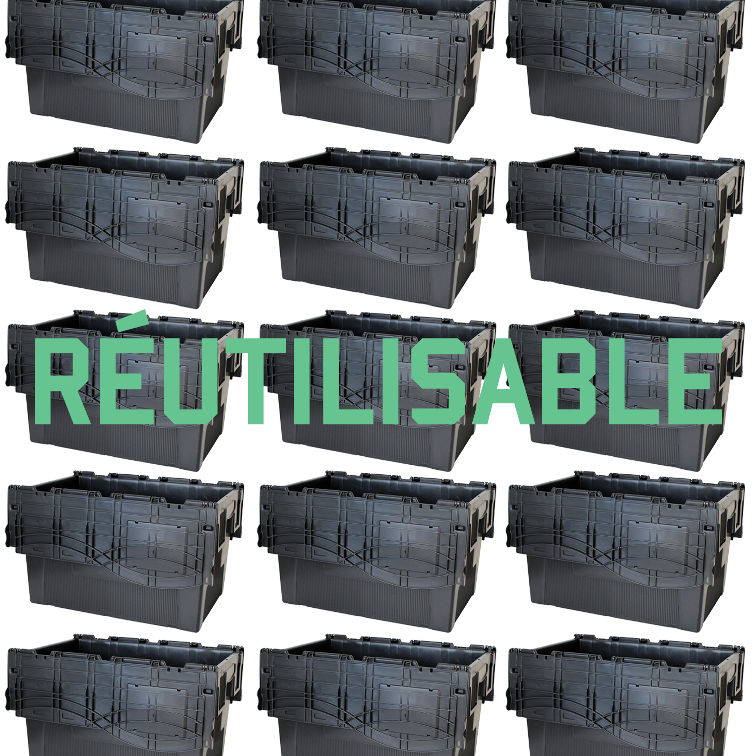 Caisses de déménagement réutilisables 400 fois