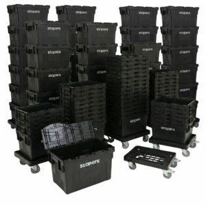 Ensemble des bacs STAPERS pour déménagement sans cartons