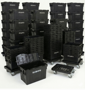 ensemble des bacs STAPERS pour déménagement sans cartons